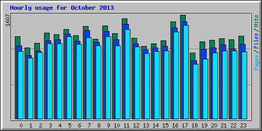 Hourly usage for October 2013