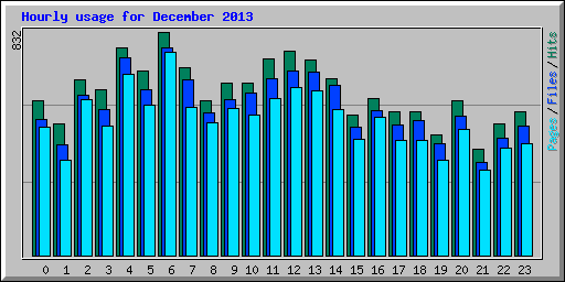 Hourly usage for December 2013