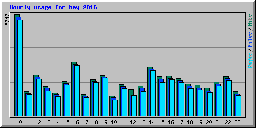 Hourly usage for May 2016