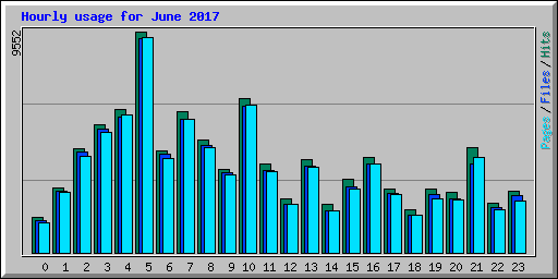 Hourly usage for June 2017
