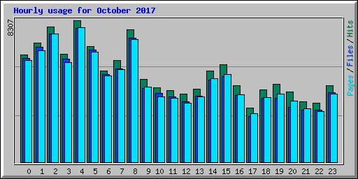 Hourly usage for October 2017